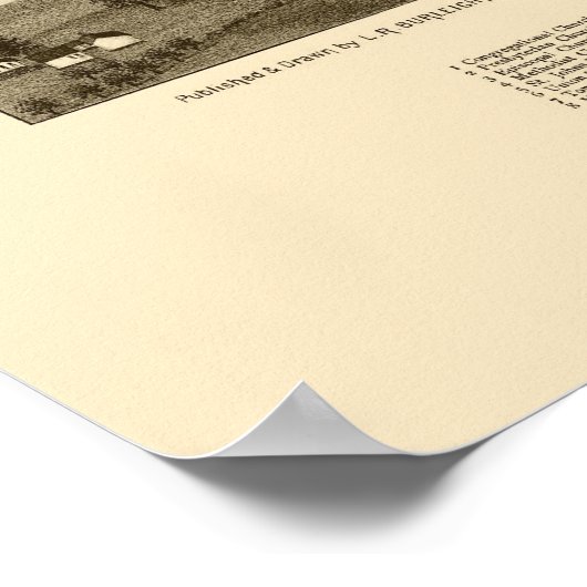 Camden, NY Panoramic Map - 1885 Poster (Ecke)