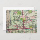 Camden, SC Vintag Map Postkarte (Vorne/Hinten)