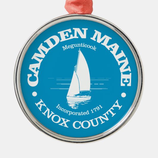 Camden (Segelboot) Ornament Aus Metall (Vorne)