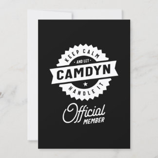 Camdyn Personalisiert Name Birthday Gift Einladung