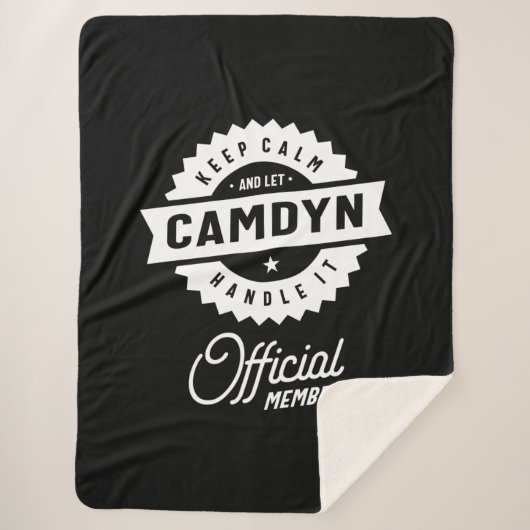 Camdyn Personalisiert Name Birthday Gift Sherpadecke (Vorderseite)