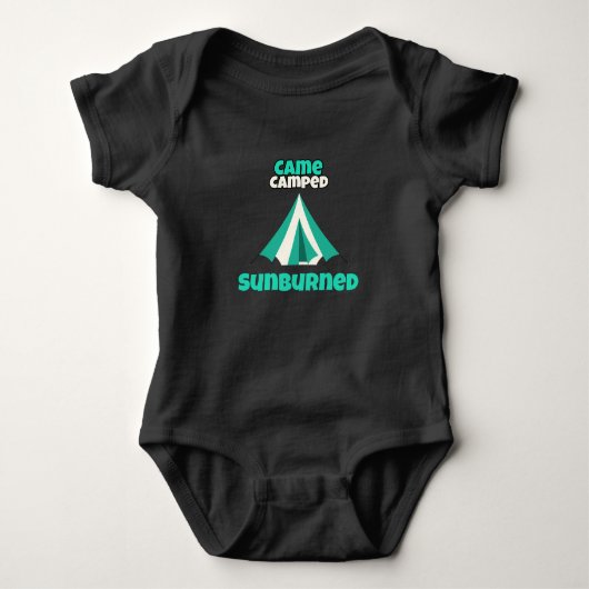Came Camped Sunburned Desert Camping Baby Strampler (Vorderseite)