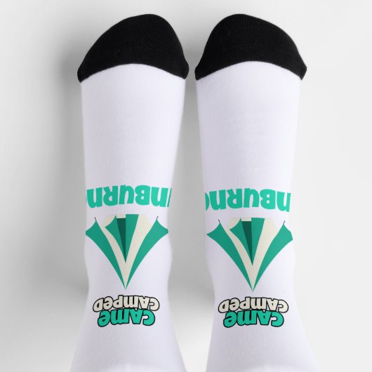 Came Camped Sunburned Desert Camping Socken (Oben)