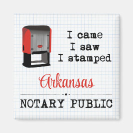 Came Saw gestempelte Notar Public Arkansas Magnet