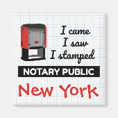Came Saw gestempelte Notary Public Briefmarke New  Magnet (Vorne)