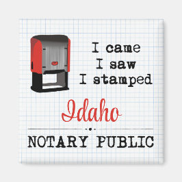 Came Saw gestempelte Notary Public Idaho Magnet
