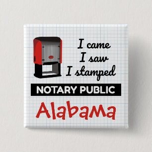 Came Saw Stamps Notary Public Briefmarken Alabama Button
