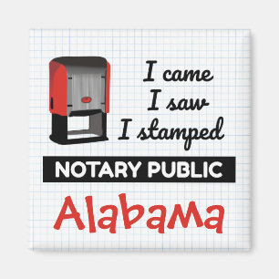 Came Saw Stamps Notary Public Briefmarken Alabama Magnet