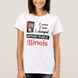 Came Saw Stamps Notary Public Briefmarken Illinois T-Shirt