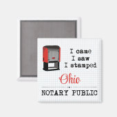 Came Saw Stamps Notary Public Ohio Magnet (Vorderseite/Rückseite)