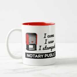 Came Saw Stempel Notar öffentliche Briefmarke Zweifarbige Tasse