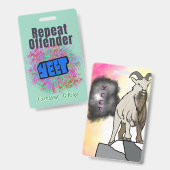 Camedian Repeat Offender ID Abzeichen Ausweis (Vorder- & Rückseite)