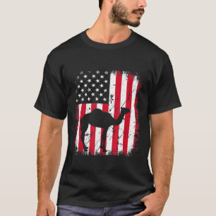 Camel American Flag 4. Juli USA T-Shirt