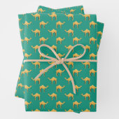 Camel Animal Pattern Green Geschenkpapier Set (Beispiel)