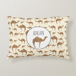Camel Animal Pattern Individuelle Name Dekokissen
