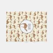 Camel Animal Pattern Individuelle Name Fleecedecke (Vorderseite (Horizontal))