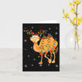 Camel Animal Weihnachtsmannmütze Ugly Christmas Tr Karte (Gelbe Blume)