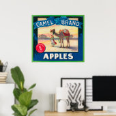Camel Apple Label - Staat in Washington Poster (Heimbüro)