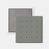 Camel Aquamarine und graue Kreise Muster Magnet (Vorderseite/Rückseite)