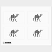 Camel Bar Code Muster Rechteckiger Aufkleber (Blatt)