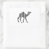 Camel Bar Code Muster Rechteckiger Aufkleber (Tasche)