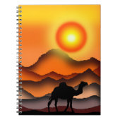 Camel bei Sunset Desert Notebook - Malerei Notizblock (Vorderseite)