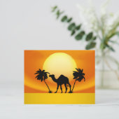 Camel bei Sunset Postkarte (Stehend Vorderseite)