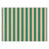 Camel Beige & Classic Green Stripe Tischdecke (Vorderseite (Horizontal))