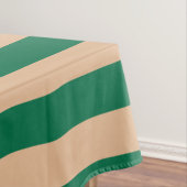 Camel Beige & Classic Green Stripe Tischdecke (Beispiel)