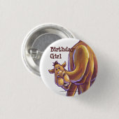 Camel Birthday Girl Button (Vorne & Hinten)