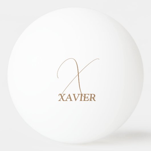 Camel Brown Mit Monogramm Ping Pong Ball Tischtennisball (Vorderseite)