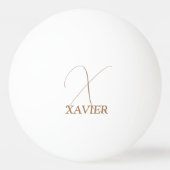 Camel Brown Mit Monogramm Ping Pong Ball Tischtennisball (Rückseite)