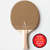 Camel Brown Mit Monogramm Ping Pong Paddle Tischtennis Schläger