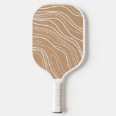 Camel Brown Wave Moderne Personalisiert Pickleball Schläger (Rückseite)