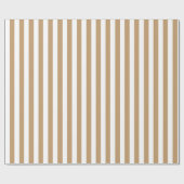 Camel Brown/White Strip Geschenkpapier (Flach)
