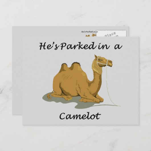 Camel Camelot Spaß Postkarte (Vorne/Hinten)