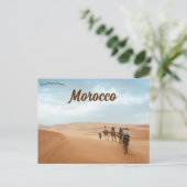 Camel Caravan in der Sahara Wüste Marrakesch Marok Postkarte (Stehend Vorderseite)