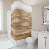 Camel Caravan, Sahara Sonnenuntergang, Marokko Duschvorhang (Beispiel)