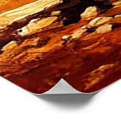 Camel Caravan überquert ägyptische Wüstenpyramiden Poster (Ecke)