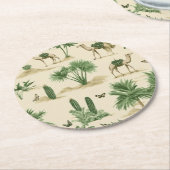 "Camel Caravan Untersetzer" Runder Pappuntersetzer (Angewinkelt)