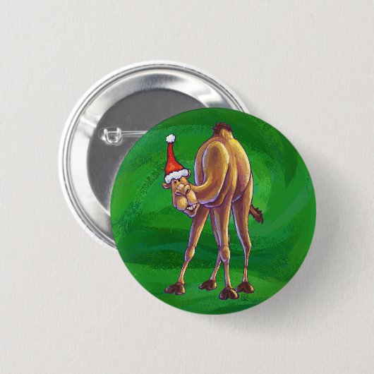 Camel Christmas auf Green Button (Vorne & Hinten)