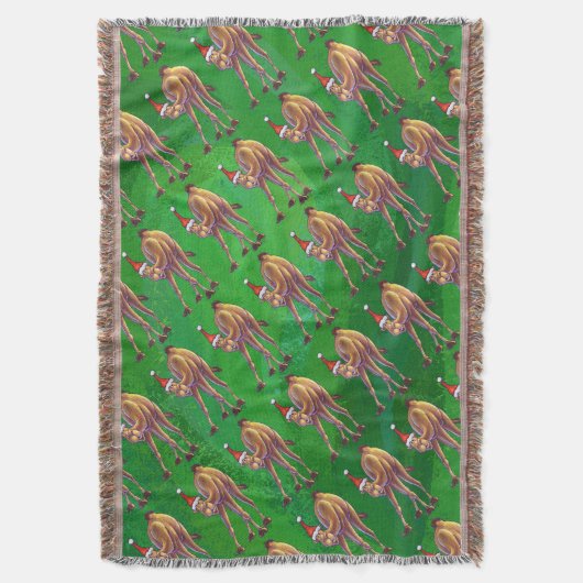 Camel Christmas auf Green Decke (Vorderseite Vertikal)