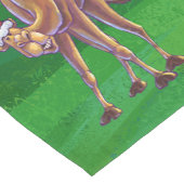 Camel Christmas auf Green Kurzer Tischläufer (Ecke)