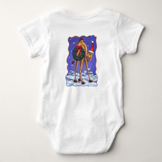 Camel Christmas Baby Strampler (Rückseite)