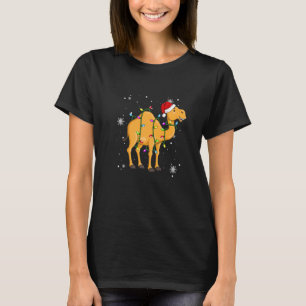 Camel Christmas Lights Led Weihnachtsmannmütze Chr T-Shirt