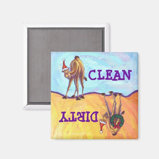Camel Christmas Magnet (Vorderseite/Rückseite)