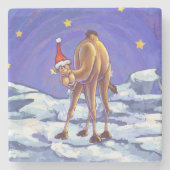 Camel Christmas Steinuntersetzer (Vorderseite)