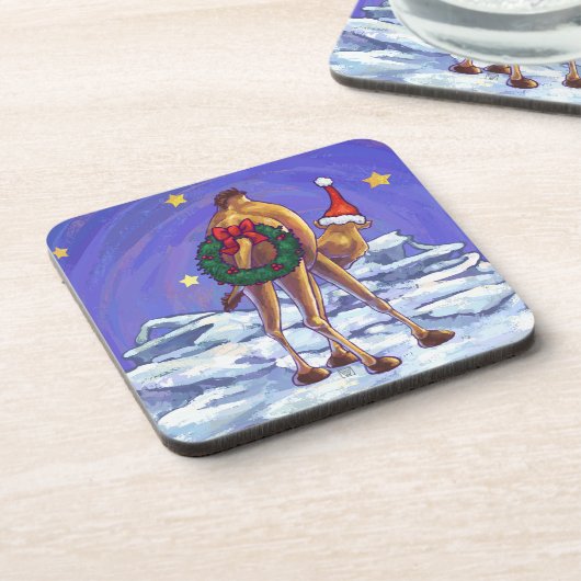 Camel Christmas Untersetzer (Linke Seite)