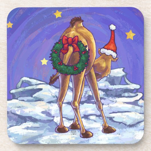 Camel Christmas Untersetzer (Vorderseite)
