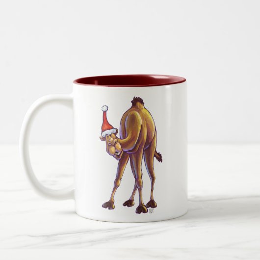 Camel Christmas Zweifarbige Tasse (Links)